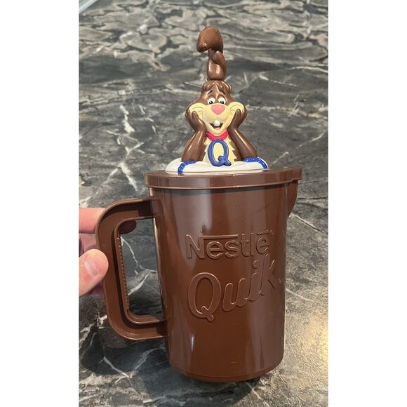 VTG Nestle Quik Nesquik Bunny Rabbit Chocolate Milk Mixer Pitcher Hot Cocoa Cup - Picture 1 of 4